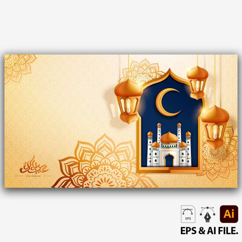 Ramazan-Background-With-Moon-And-Mosque-Vector-Illustration